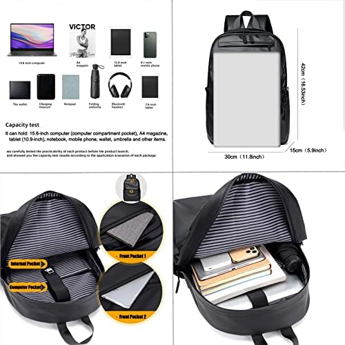 Vodiu Backpack Man Laptop Bag de grande capacidade Travel Travel Black School Backpack Sacos da faculdade para mulheres unissex