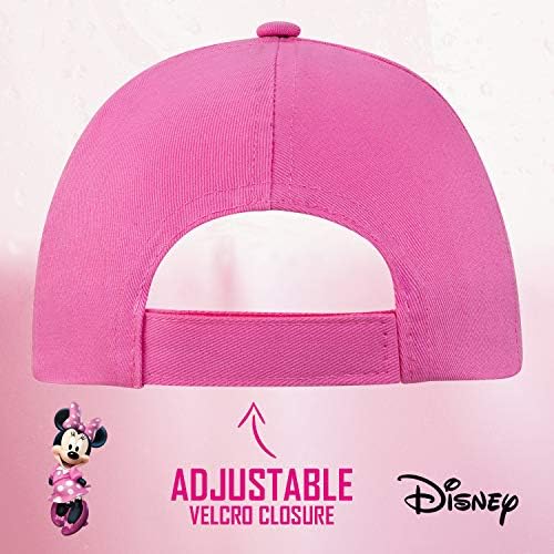 Disney Minnie Mouse Toddler Girls Pink Baseball Cap - de 2 a 4 anos - fechamento de velcro ajustável