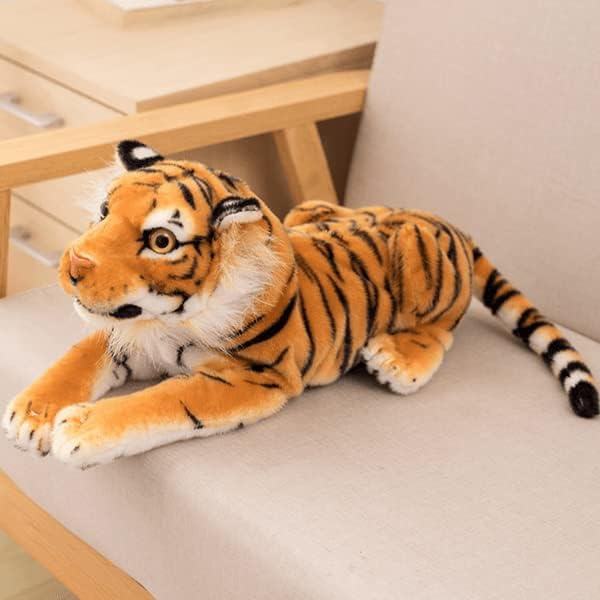 XIZHI 23,6 polegadas Tiger Tigre de pelúcia Brinquedos de pelúcia realistas de pelúcia de pelúcia travesseiro de pelúcia