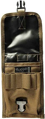 Rito na chuva Cordura® Fabric Notebook Pouch, 5 3/4 x 9, bolsa de clipe de wassit, tampa bronzeada