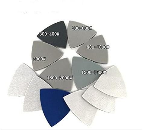 Lixa de polimento de metal de madeira 10pcs triângulo molhado/seco flocking esponja lixa de disco de esponja 909090mm 300-3000 Ferramenta