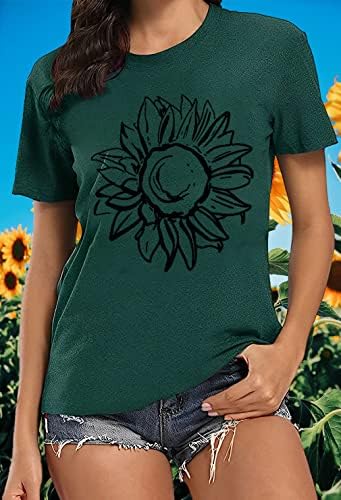 Camisa de gentileza espalhada para mulheres engraçadas com estampa gráfica de flores silvestres camiseta de verão de manga curta positiva dizendo tee inspirador