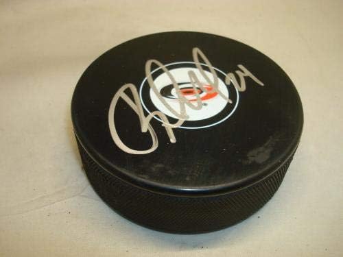 Brad Malone assinou a Carolina Hurricanes Hockey Puck autografou 1a - Pucks autografados da NHL