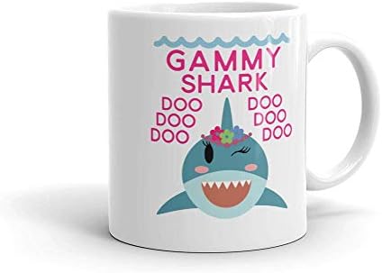 Caneca/xícara de café/xícara de café de tubarão Gammy - Dia das Mães para Mãe Mãe Vovó