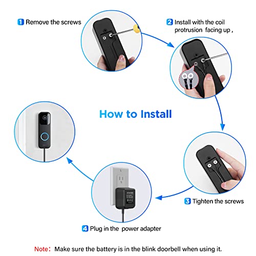 Ayotu 18V 500mA Doorbell Transformer Compatível com a campainha de vídeo Blink, porta de alimentação da campainha