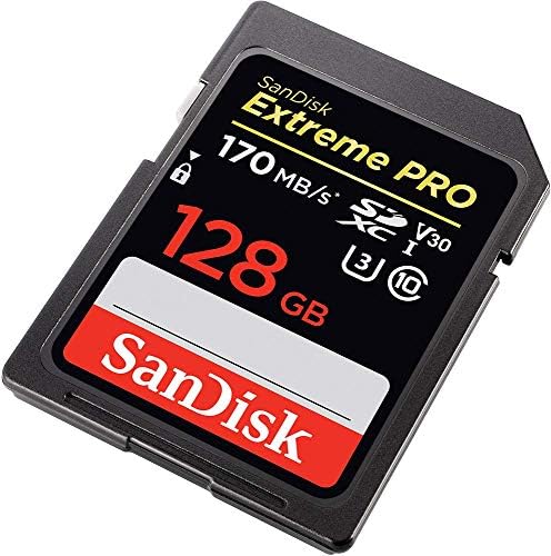 Sandisk 128GB SD Extreme Pro Memory Card funciona com Fujifilm GFX 100s, X-E4, X-S10 Câmera Digital 4K Classe 10 Pacote com
