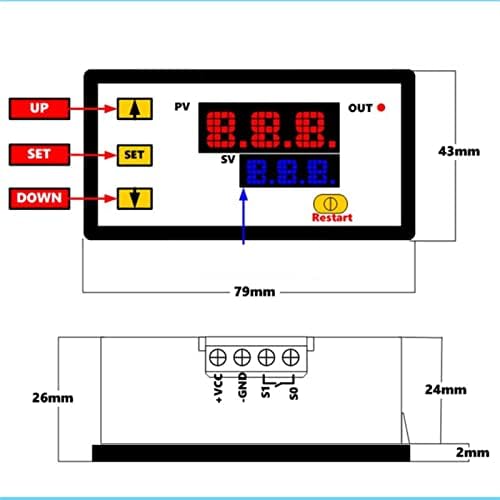 Ezzon W3230 Mini Controlador de Temperatura Digital Kermostato do Tipo K 12V 24V 220V Regulador de aquecimento Controle