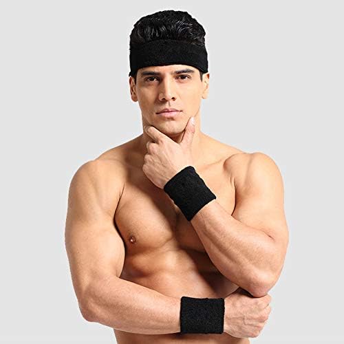 Men e mulheres pulseiras Terry Cloth Hunure Wicking para esportes, tênis, academia, malha