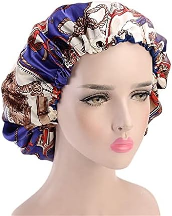 Mulheres dupla camada de cabelos sedosos tampas de cabeceira floral Salon Hat Headwrap Hair Styling Tools