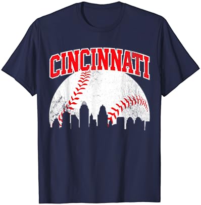 Vintage Cincinnati Skyline City Gameday Retro Vintage Ohio