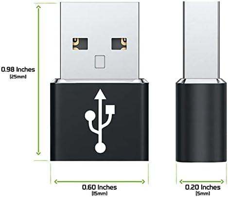 Usb-C fêmea para USB Adaptador rápido compatível com o seu RealMe RMX3301 para Charger, Sync, dispositivos OTG como