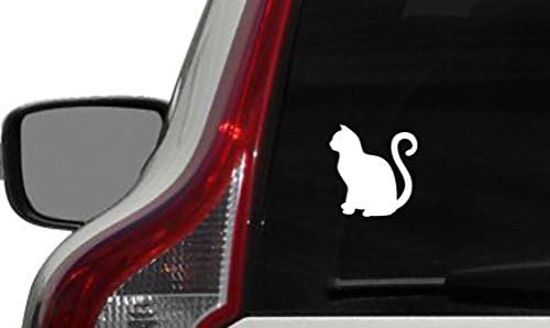 Cartoon de silhueta de gato versão 3 carros adesivos de vinil adesivo de pára -choques para carros automáticos caminhões Windshield