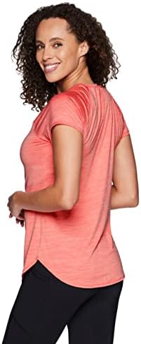 Rbx ativo atlético feminino rápido corante seco t-shirt de manga curta ioga