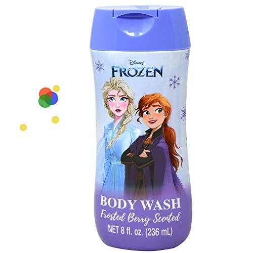 Buddy n Buddies Frozen II Shampoo 8 oz e congelamento de 8 onças de lavagem na garrafa, parabenos não tóxicos livres