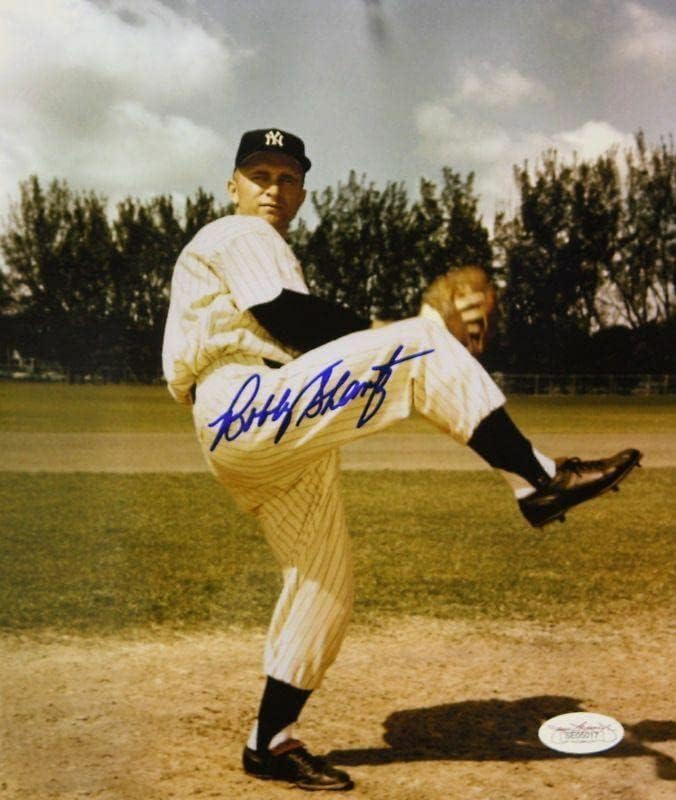 Bobby Shantz autografou 8x10 pication stance Photo- JSA Authenticated - Fotos autografadas da MLB