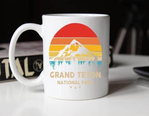 Parque Nacional do Grand Teton Vintage caneca de caneca de caneca de caneca de 11 onças de 11 onças 11oz USK5T5