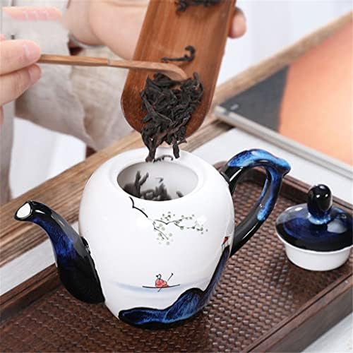 Walnuta pintada à mão Cerâmica de beluda pequena fabricante de chá em estilo chinês fabricante de chá em estilo chinês