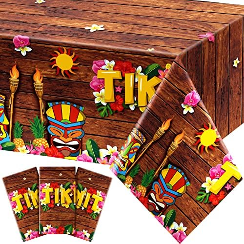 Tocada de mesa Tiki Decorações Tiki Tiki Luau Tabela de mesa Havaiana Taça de mesa de plástico Tiki Tiki Totem Decor for Hawaii Beach