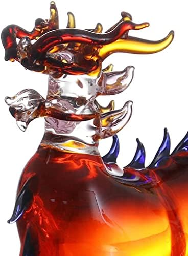 Aerador de garrafa de vinho de animal, com cota de vidro criado tequila bourbon scotch rum recipiente decantador de álcool, presentes