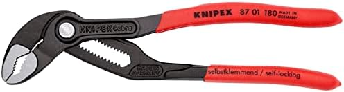 Knipex Tools 13 72 8 Dispadoura de arame forjada, 8 polegadas e 8701180 Knipex 87 01 180 7-1/4 polegadas Cobra alicate