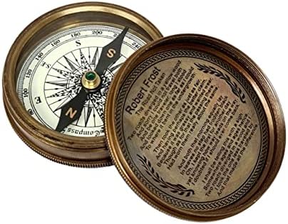 Vintage Brass Compass para Sobrevivência de aventura de navegação e caminhada forte e durável itens leves leves, ideal para presente de Shradha Kashyap