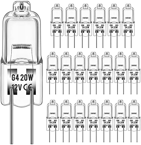 Lâmpadas de halogênio Doresshop, lâmpada de 10 pacote G4, 12V 10W JC T3 Bi-PIN G4 Base 150lm de longa vida útil limite 3000k