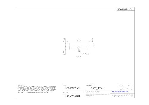 Sealmaster SF-25 Unidade de flange de serviço padrão, 4 parafuso, regressável, vedações de feltro, colo de travamento do seco, alojamento