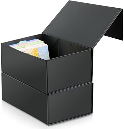 4x6 Index Card Titular, caixa de armazenamento de cartão de índice 4 x 6 polegadas, encaixa 2400 cartões de flash - 2 pacote,