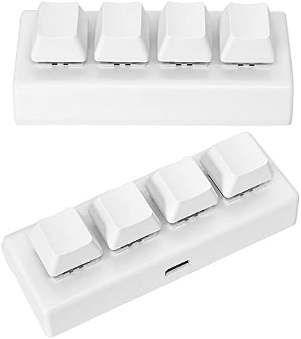 Mini 4 teclas teclado macro-teclado macro RGB Teclado portátil de uma mão com uma mão totalmente programável para o teclado padrão
