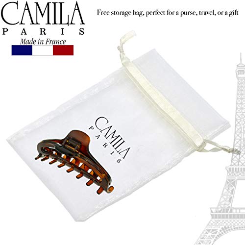 Camila Paris CP2370 Clipe de cabelo francês para mulheres, médios estreitos, abertos, clipes de garras de cabelos meninas maxilar a mandíbula acessórios de cabelo duráveis ​​e estilizados para mulheres, forte não.