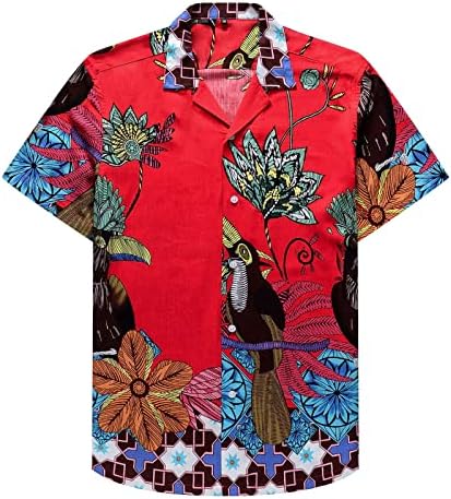 Camisetas elegantes para homens, 2023 camisas florais havaianas masculinas Button Down Down Holiday Beach Circhas de verão Roupas de verão