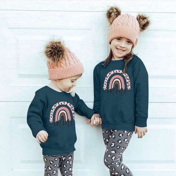 Baby Girls Sorto Mamas Mamas Camisas Rainbow Camisetas