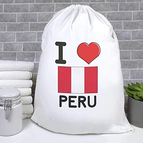 Azeeda 'I Love Peru' Laundry/Lavagem/Bolsa de Armazenamento