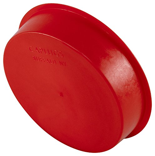 CAPLUGS 99394342 Tampa e plugue cônicos de plástico. T-1064, PE-LD, Cap od 3,94 Plug ID 4.14, vermelho