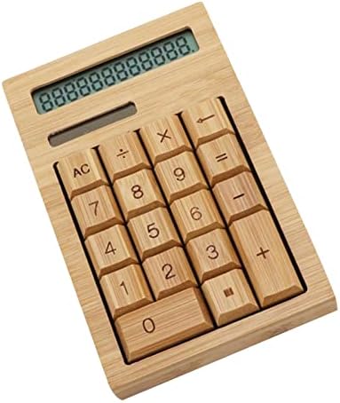 Calculadora de bambu Solar 8 botões calculadora de mesa