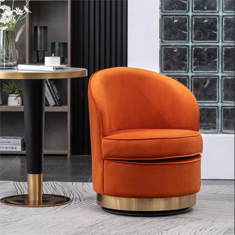 Roundhill Furniture Accent Tables & Cades Wania, uma cadeira, laranja