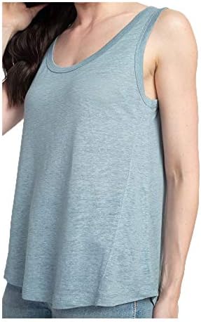 Ossami Linen Linen Flowy tank tankable ioga leve, camisetas de corrida atléticas para mulheres