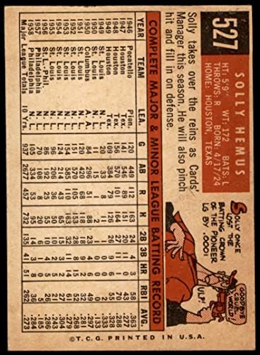 1959 Topps 527 Solly Hemus St. Louis Cardinals Ex/Mt Cardinals