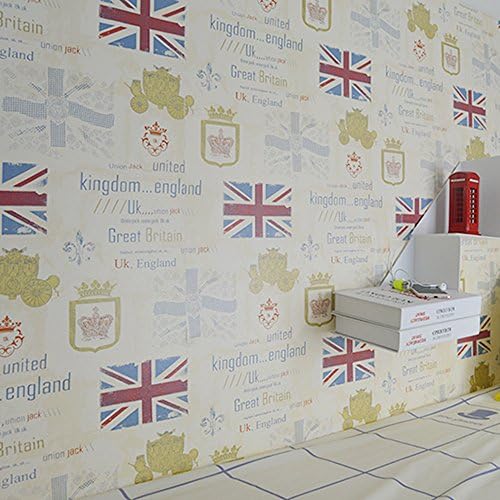 SimpleLife4U Bandeira retrô British Style Shelf Drawer Liner Peel & Stick Móveis Vinil Papel Decorative Locker Adtenhor de 17,7