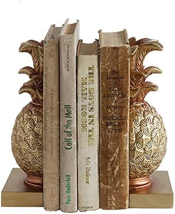 Livros para suportes para crianças Decorativas para crianças, estantes de livros dourados decoração de resinas Stoppers