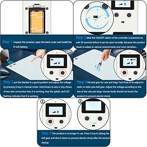 ZLAWIP TREINAMENTO DE TREINAMENTO DE PET, PET PET PET INTERIOR TAPEL DE CHAMPO ELÉTRICO, CATOS DO LED CATOS E DOM