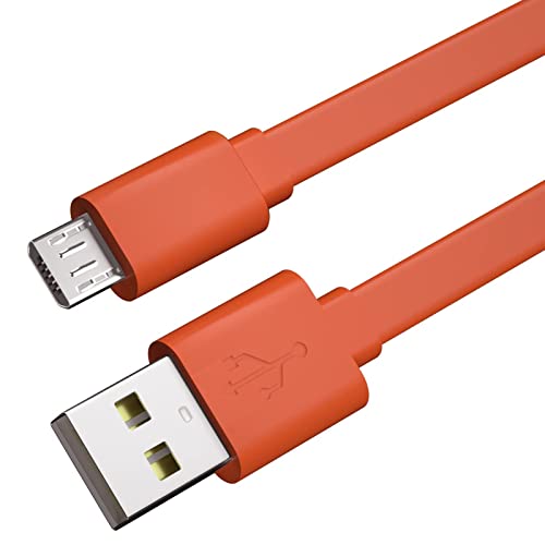 TOXAOII SUBSTITUIÇÃO Micro curto USB Cabo de carregamento rápido Cabo de alimentação plana Compatível com JBL Carga