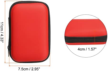 Patikil portátil portátil transportar bolsa de choque preto 4,33 x 2,95 x 1,57 polegada para fones de ouvido pacote de