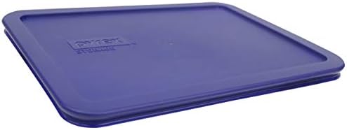 Pyrex 7211-PC Blue Retângulo de plástico azul tampa de armazenamento, feita nos EUA