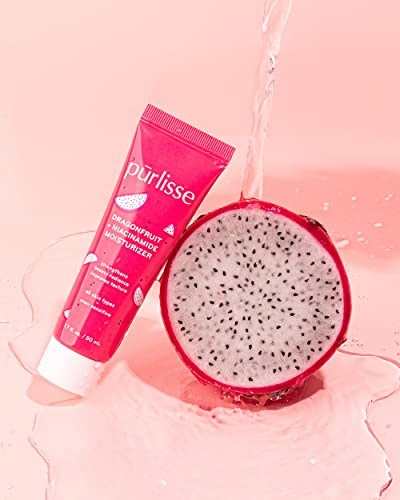 Dragonfruit para hidratante do corpo Purlisse + niacinaminde, loção de pele com extratos naturais para melhorar a textura