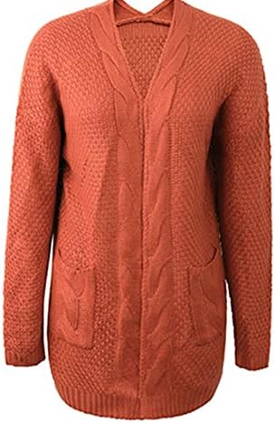 Long Cardigan Batwing Sleeve Sweater Cable Sweater Casacos abertos Cardigans de outono frontal