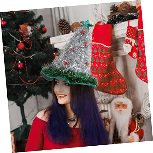 ABAODAM NEVIDADE XMAS Holida de Papai Noel para Tinsel Winter Halloween Tree Hats Christmas Acessório Party Elf Costume Cosplay