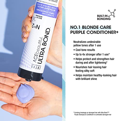 Age Beautiful Ultra Bond Care Blonde Care Shampoo Purple | Condicionador | Tratamento noturno | Fortalece e protege | Construa títulos