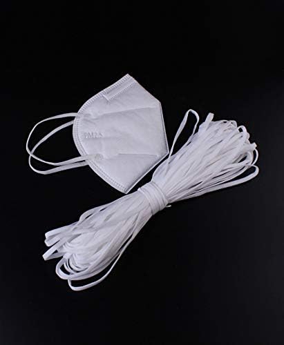 Goodfeller elástico cordão de cordas de cordão corda para costurar artesanato máscara diy 25 jardas 1/4 polegada de largura