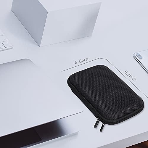 Ginsco Eva Hard Carting Caso Compatível com WD Black P10 Game Drive, elementos WD, Seagate Portable Externo Drive rígido, Power Bank Charger USB Bateria de cabo SSD